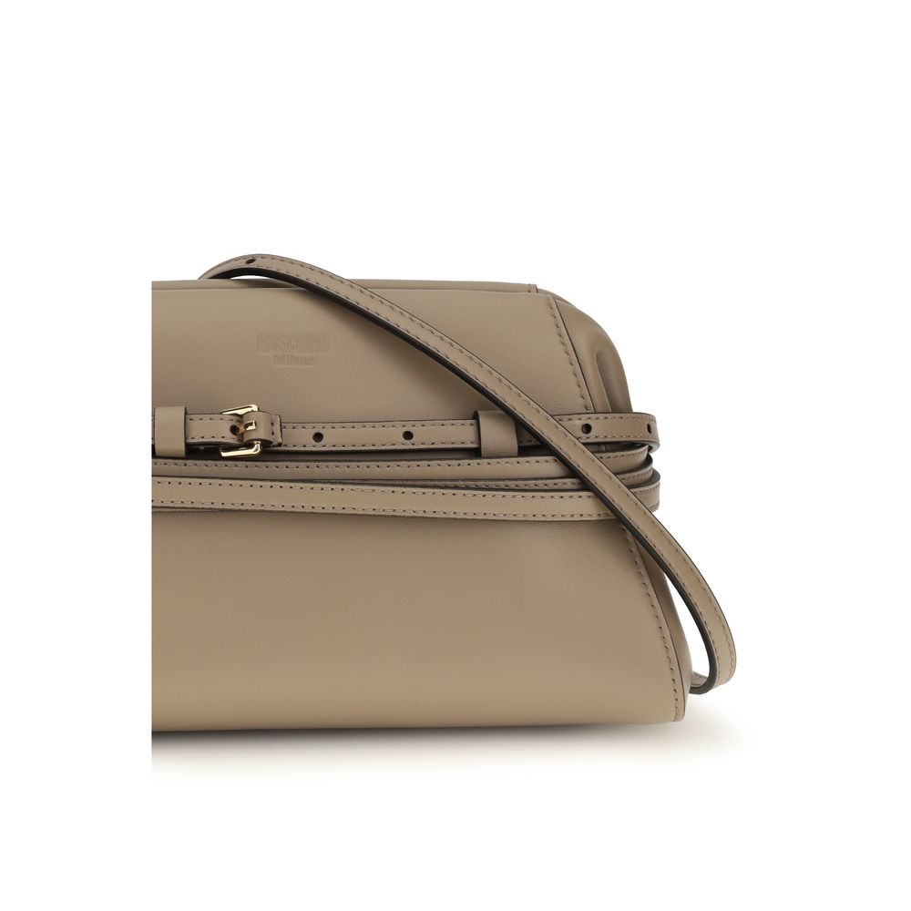 Moschino Beige Belt-Detail Clutch