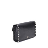 Valentino Garavani Black Calf Leather Bos Taurus Shoulder Bag