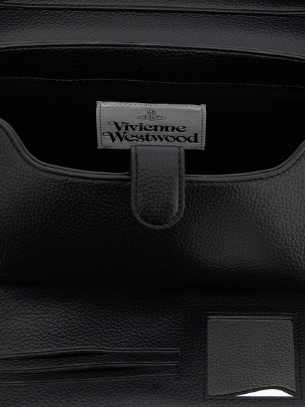 Τσάντα ώμου Vivienne Westwood από μαύρο πολυαιθυλένιο