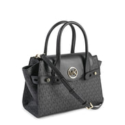Μεσαία τσάντα Michael Kors Flap μαύρη