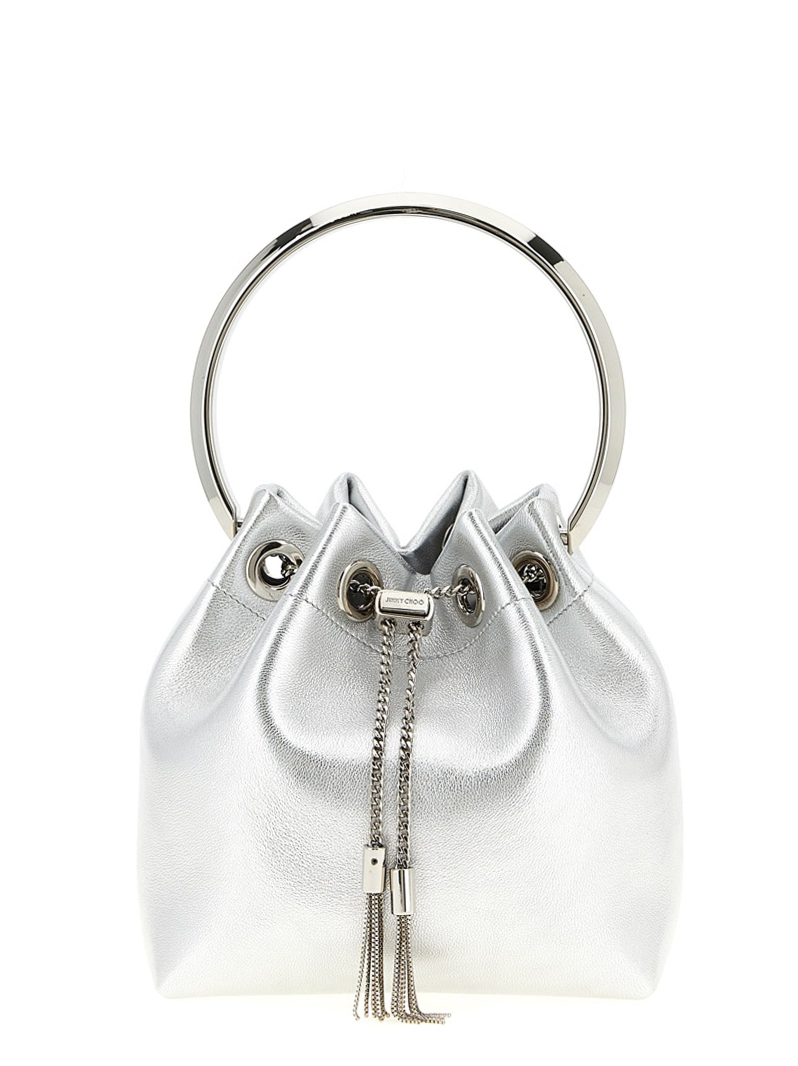 Τσάντα Jimmy Choo Bon Bon ασημί