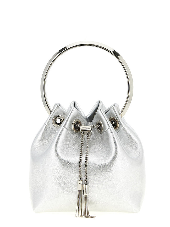 Τσάντα Jimmy Choo Bon Bon ασημί