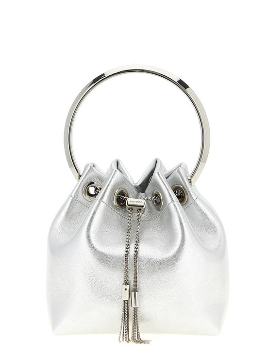 Τσάντα Jimmy Choo Bon Bon ασημί