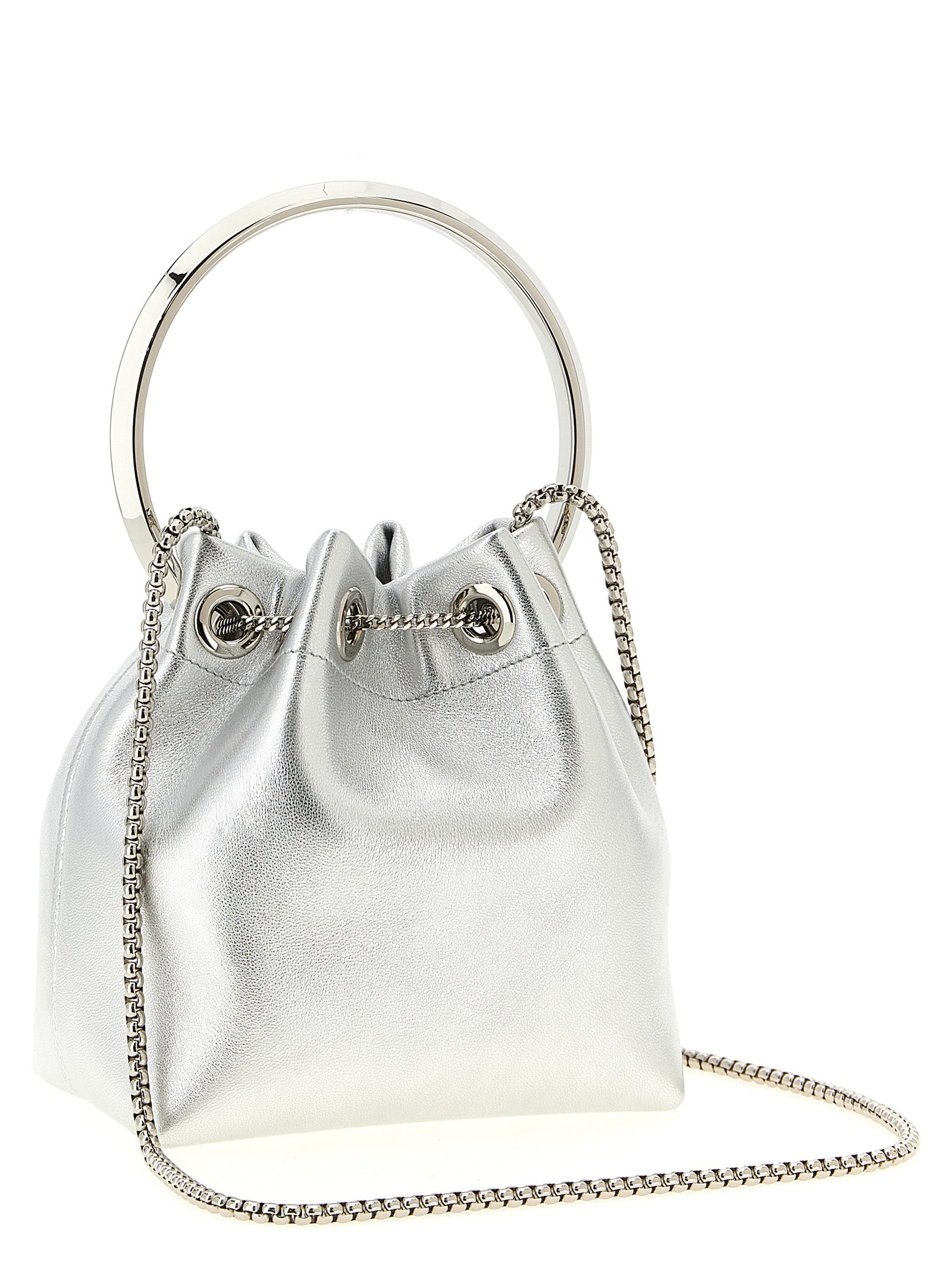Τσάντα Jimmy Choo Bon Bon ασημί