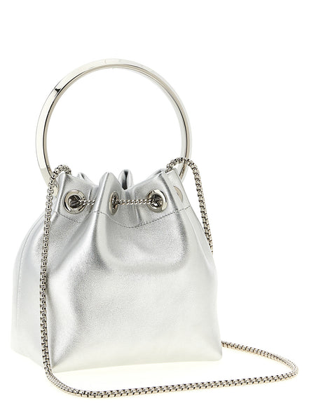 Τσάντα Jimmy Choo Bon Bon ασημί