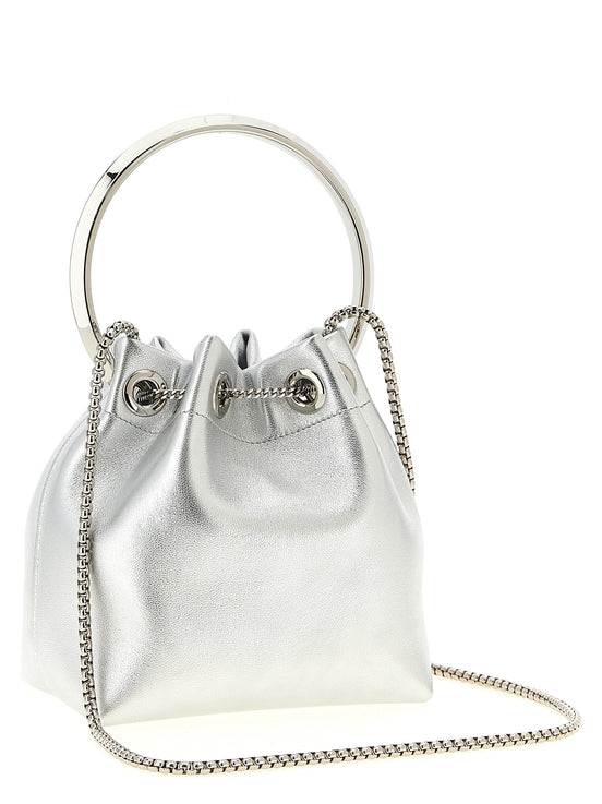 Τσάντα Jimmy Choo Bon Bon ασημί
