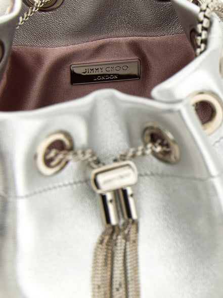 Τσάντα Jimmy Choo Bon Bon ασημί