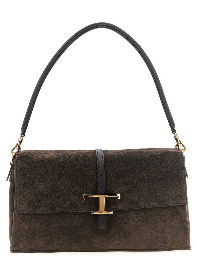 Tod's Brown Calfskin Shoulder Bag