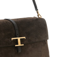 Tod's Brown Calfskin Shoulder Bag