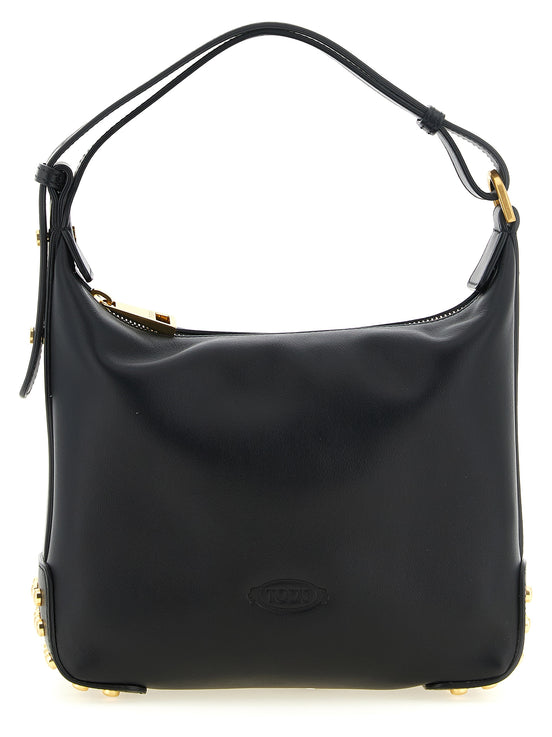Tod's Black Calfskin Shoulder Bag