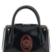 Μικρή ευρύχωρη τσάντα Versace μαύρη