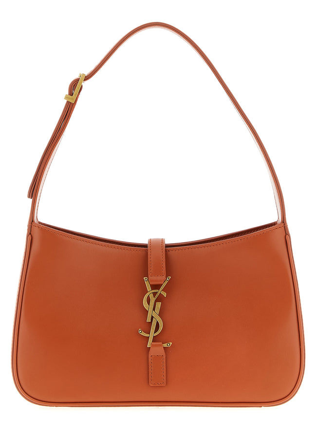 Saint Laurent Orange Calfskin Shoulder Bag