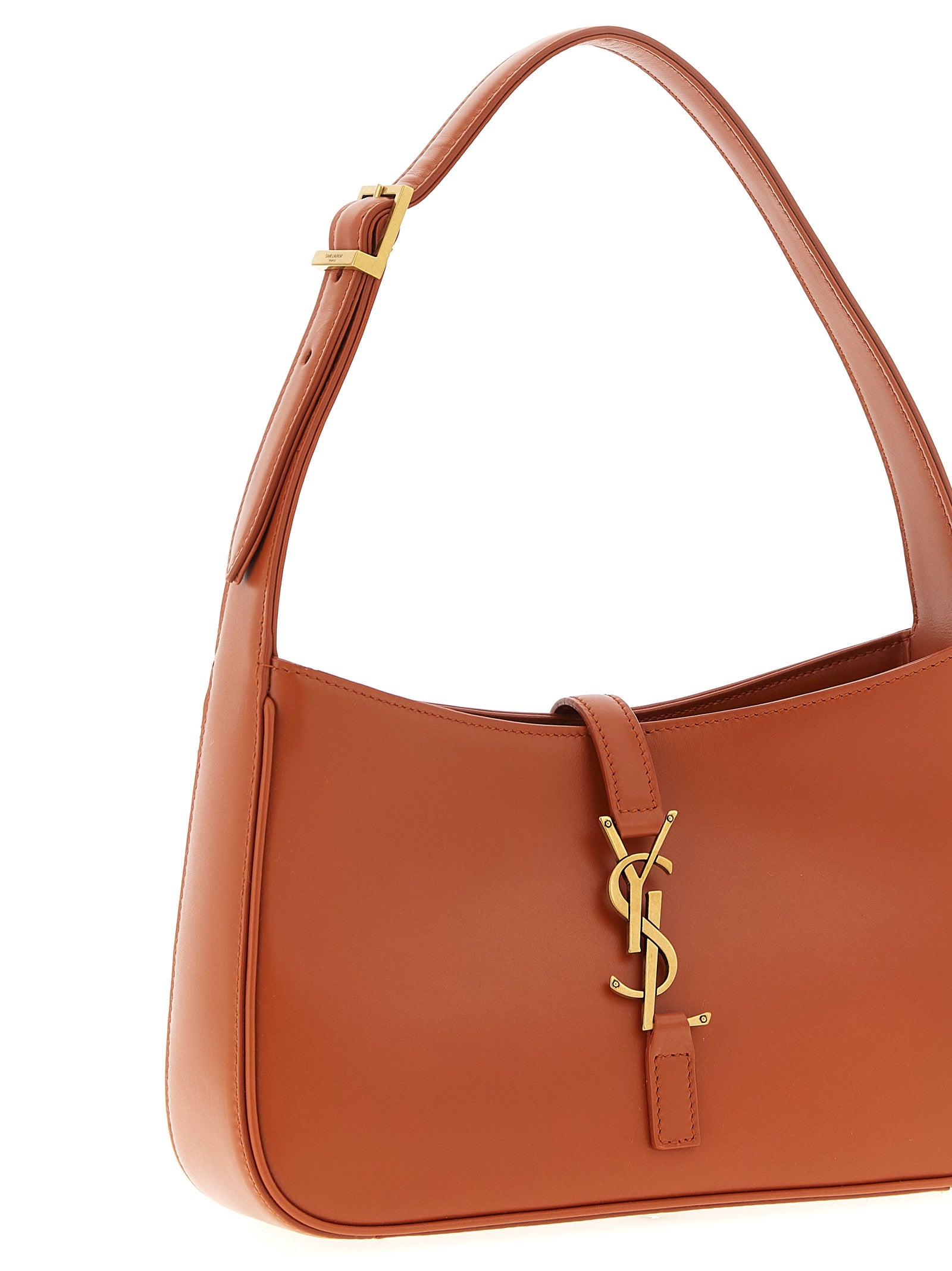 Saint Laurent Orange Calfskin Shoulder Bag