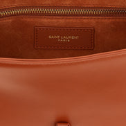 Saint Laurent Orange Calfskin Shoulder Bag