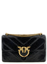 PINKO Black Calfskin Shoulder Bag