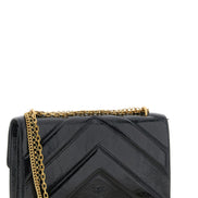 PINKO Black Calfskin Shoulder Bag