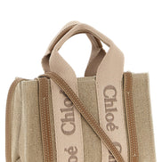 Chloé Multicolor Woody Mini Linen Crossbody Bag
