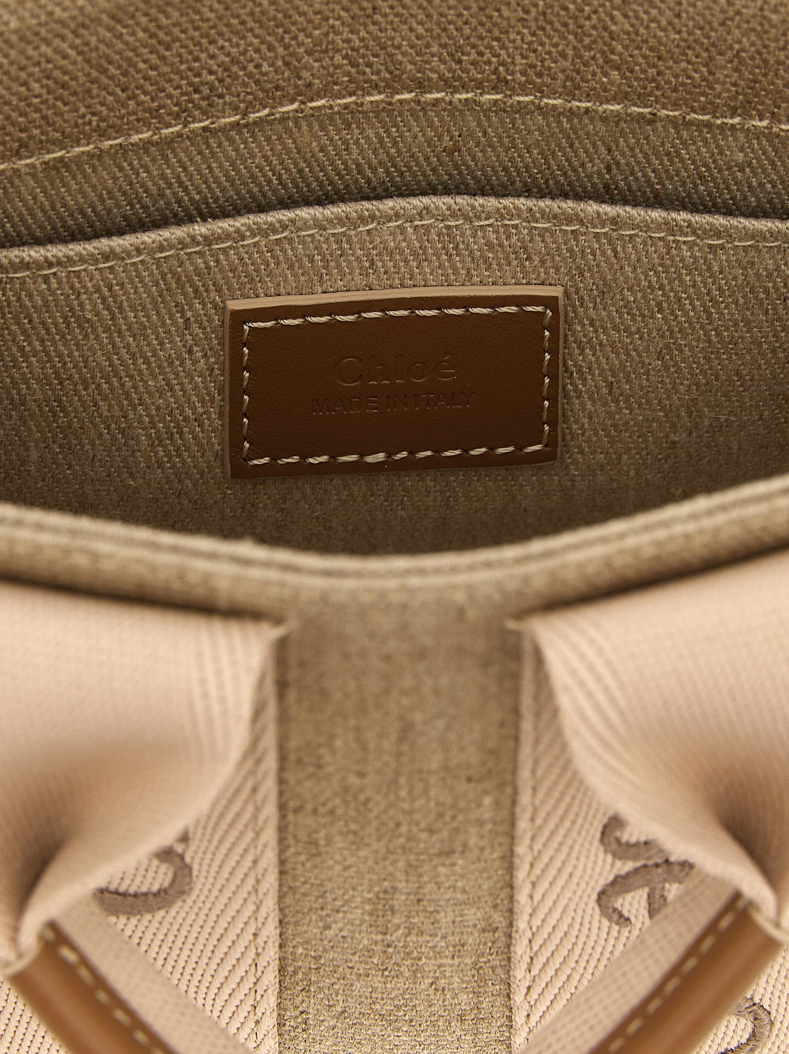 Chloé Multicolor Woody Mini Linen Crossbody Bag