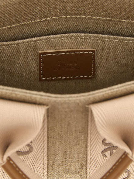 Chloé Multicolor Woody Mini Linen Crossbody Bag