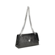 Tory Burch Μαύρη Σουέντ Τσάντα Ώμου Kira
