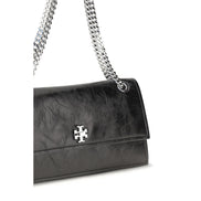 Tory Burch Μαύρη Σουέντ Τσάντα Ώμου Kira