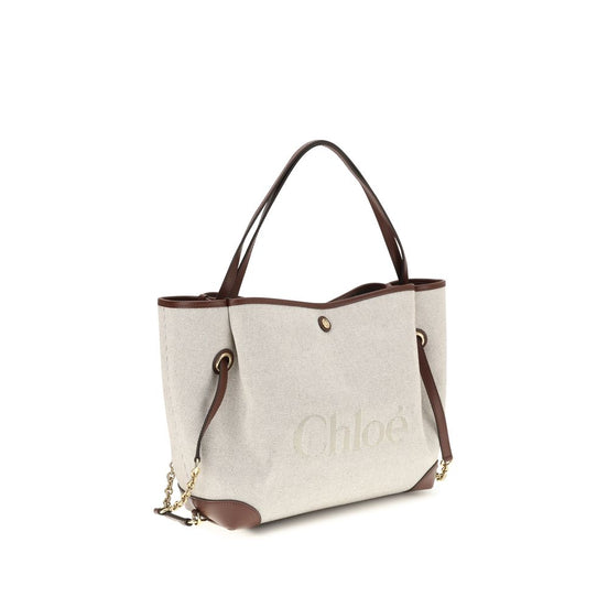 Chloé Beige Clover Canvas Tote Bag