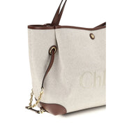 Chloé Μπεζ Τσάντα Tote από Καμβά Clover