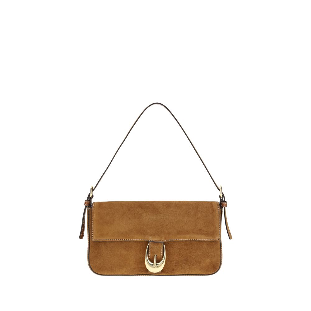Staud Brown Calf Leather Bos Taurus Shoulder Bag