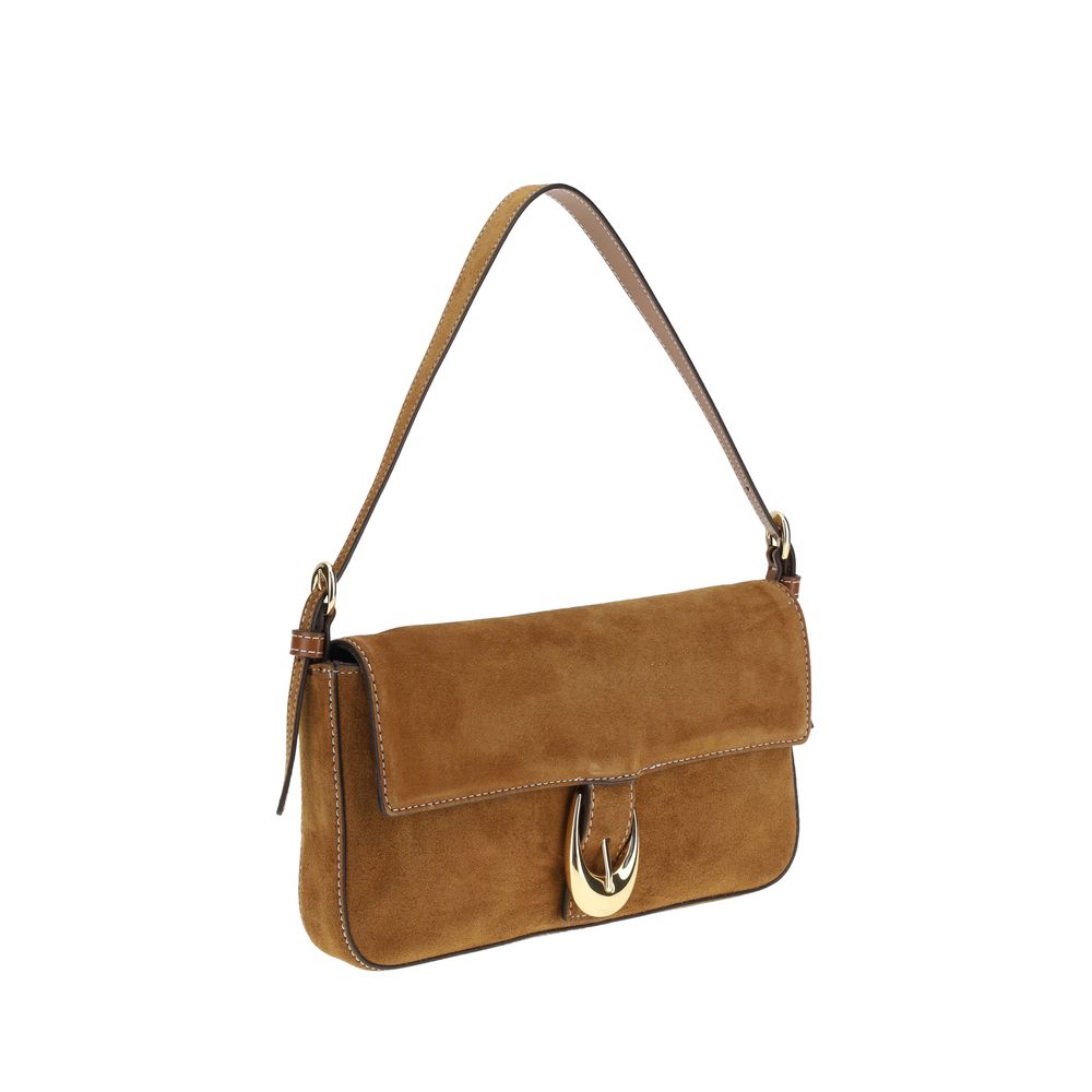 Staud Brown Calf Leather Bos Taurus Shoulder Bag