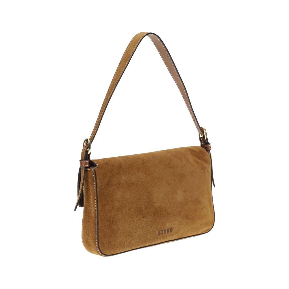 Staud Brown Calf Leather Bos Taurus Shoulder Bag