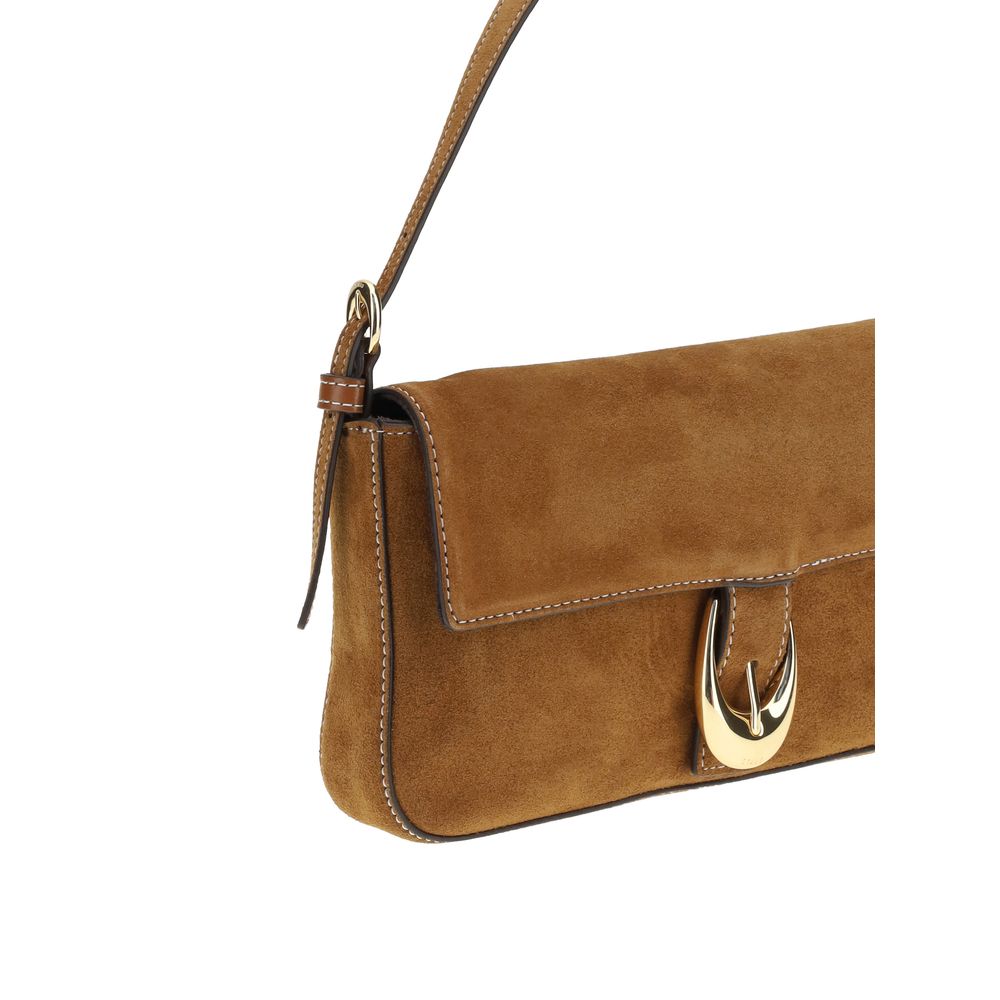 Staud Brown Calf Leather Bos Taurus Shoulder Bag