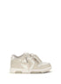Off-White Beige Calf Leather Bos Taurus Low Top Sneakers