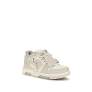 Off-White Beige Calf Leather Bos Taurus Low Top Sneakers