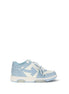 Off-White Blue Calf Leather Bos Taurus Sneakers