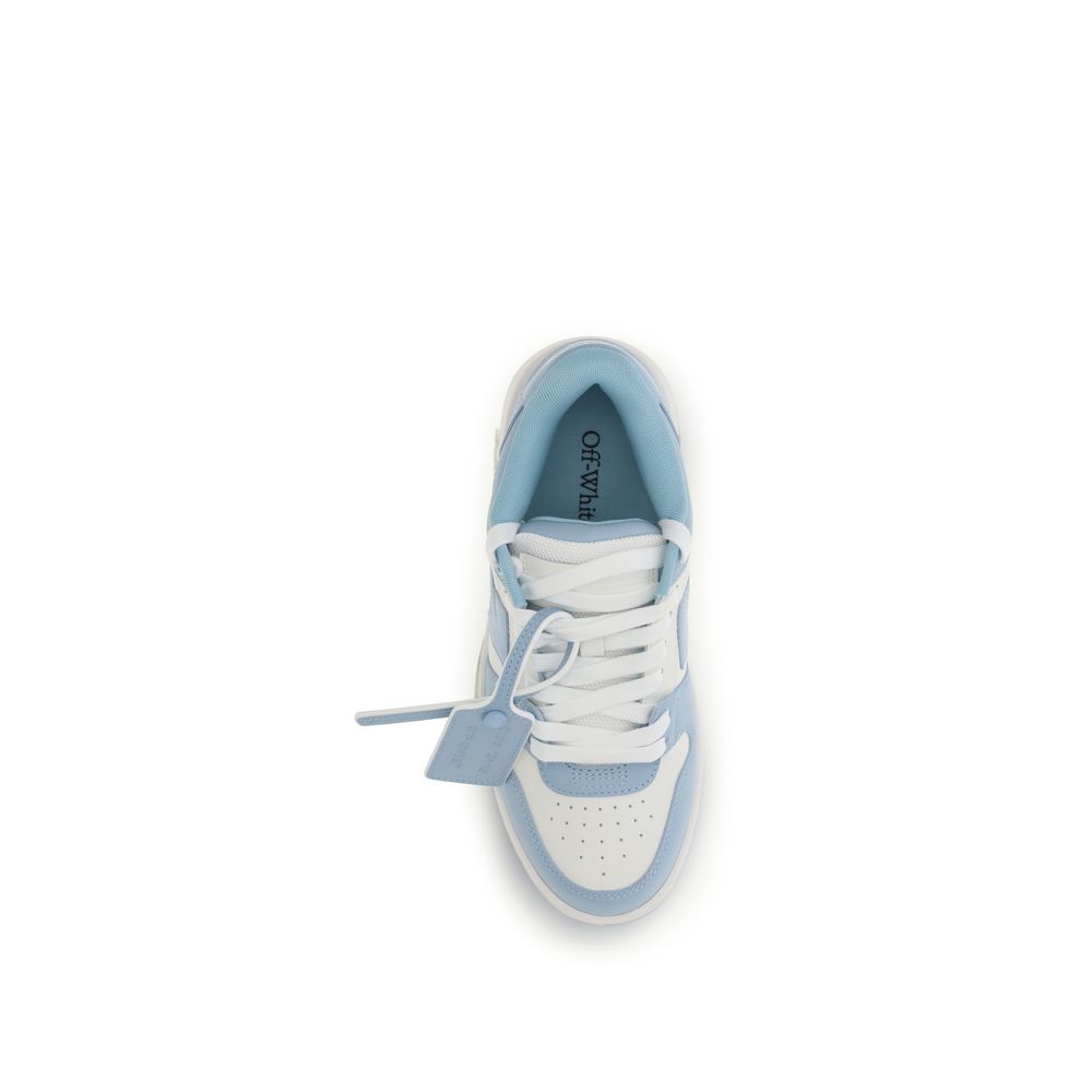 Off-White Blue Calf Leather Bos Taurus Sneakers