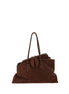 The Attico Brown La Passeggiata Leather Shoulder Bag