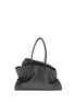 The Attico Black Calf Leather Bos Taurus Shoulder Bag
