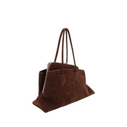 The Attico Brown La Passeggiata Leather Shoulder Bag