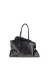 The Attico Black Calf Leather Bos Taurus Shoulder Bag