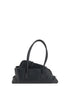 The Attico Black Calf Leather Bos Taurus Shoulder Bag