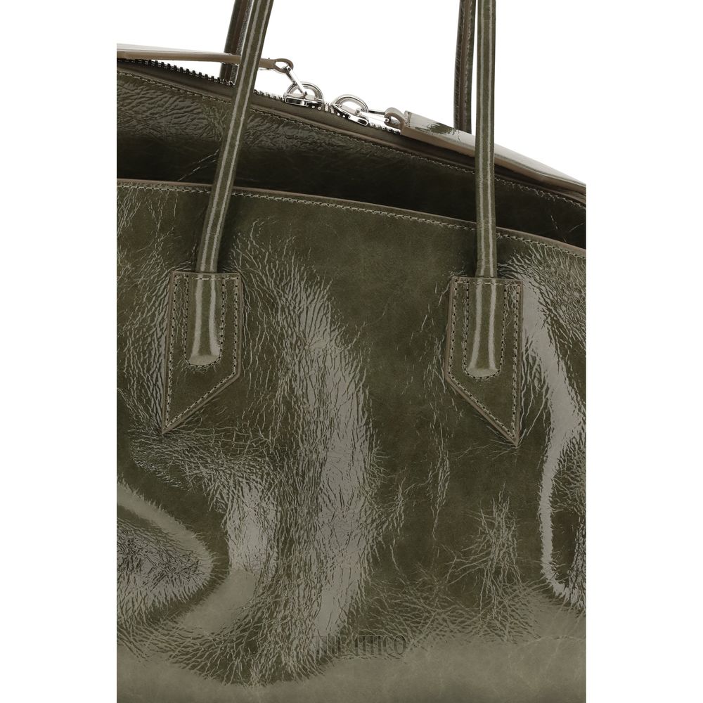 The Attico Bicolor Calf Leather Bos Taurus Shoulder Bag