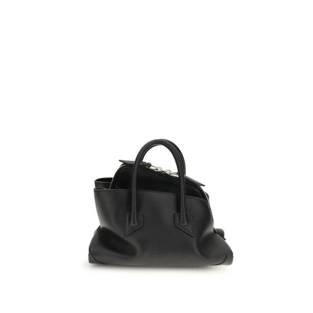 The Attico Black La Passeggiata Mini Leather Handbag