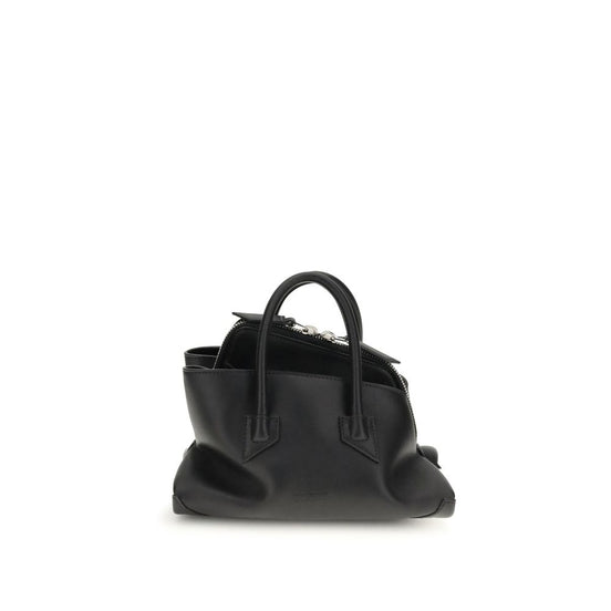 The Attico Black La Passeggiata Mini Leather Handbag