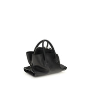 The Attico Black La Passeggiata Mini Leather Handbag