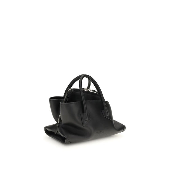 The Attico Black La Passeggiata Mini Leather Handbag
