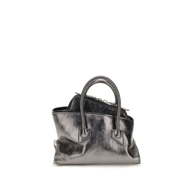 The Attico Gray Calf Leather Bos Taurus Handbag