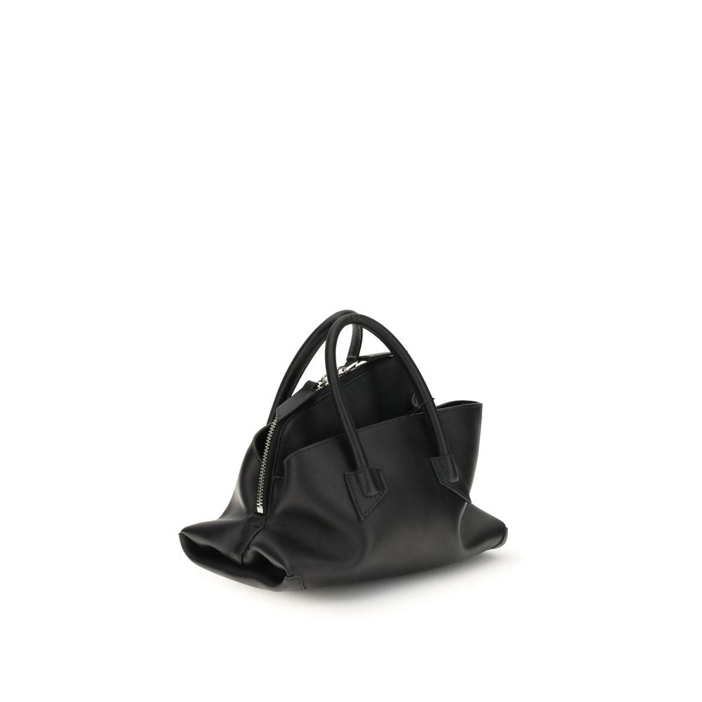 The Attico Black La Passeggiata Mini Leather Handbag