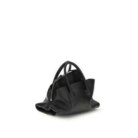 The Attico Black La Passeggiata Mini Leather Handbag