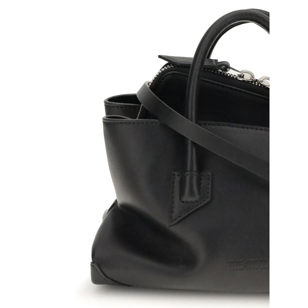The Attico Black La Passeggiata Mini Leather Handbag