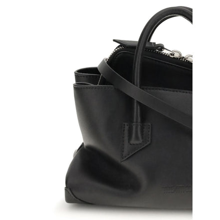 The Attico Black La Passeggiata Mini Leather Handbag